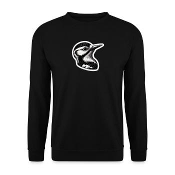 Specht - Unisex Pullover - Schwarz - Vorne - Alina (178cm) & Michal (187cm)