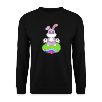 Méditation de Pâques avec un lapin - Sweat-shirt Unisexe - noir - Devant - Alina (178cm) & Michal (187cm)