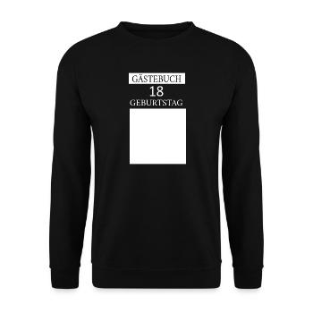 Guestbook 18th Birthday - Unisex Sweatshirt - black - Front - Alina (178cm) & Michal (187cm)