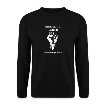 Introverts United - Unisex Pullover - Schwarz - Vorne - Alina (178cm) & Michal (187cm)