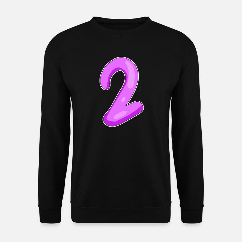 Two - 2 - Number Number - Unisex Sweatshirt - black