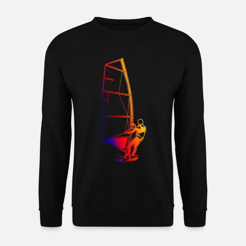 Retro Windsurfer - Unisex Pullover - Schwarz