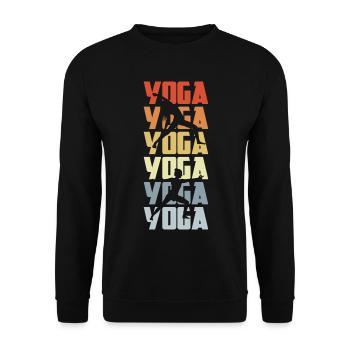Yoga Vintage Look - Sweat-shirt Unisexe - noir - Devant - Alina (178cm) & Michal (187cm)