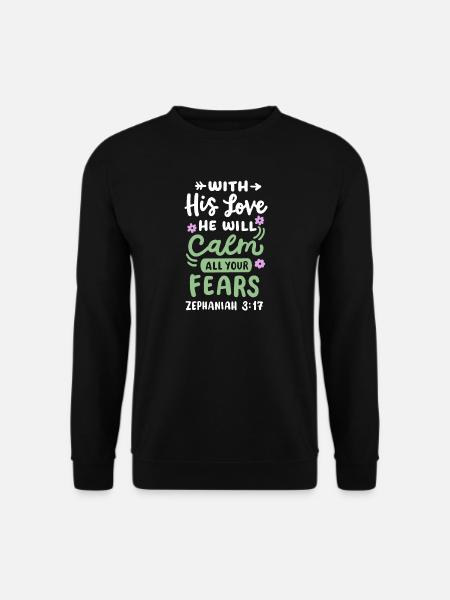 Christlicher Bibelvers - Unisex Pullover - Schwarz