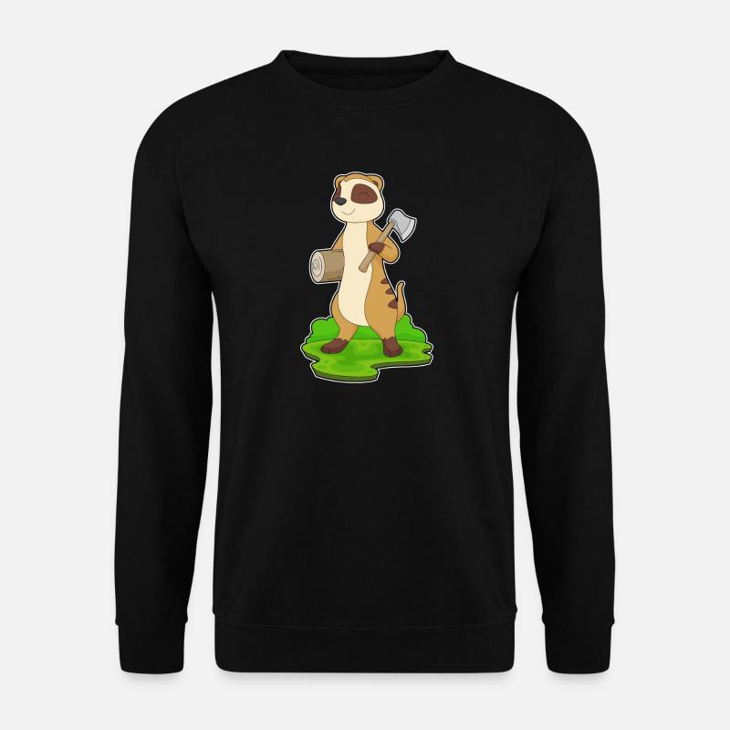 Hache de bûcheron suricate - Sweat-shirt Unisexe - noir