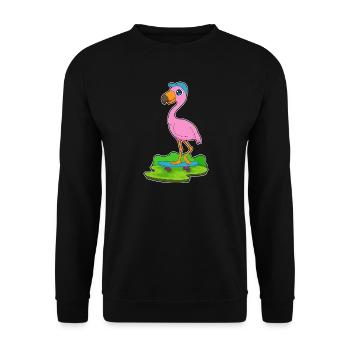Flamingo Skater Skateboard - Unisex Pullover - Schwarz - Vorne - Alina (178cm) & Michal (187cm)