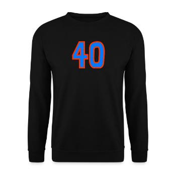 40. 40 ANS. 40e ANNIVERSAIRE. ANNIVERSAIRE 40 ANS. - Sweat-shirt Unisexe - noir - Devant - Alina (178cm) & Michal (187cm)