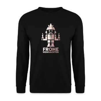 Casse-Noisette Mineur de Noël Joyeux Noël Logo - Sweat-shirt Unisexe - noir - Devant - Alina (178cm) & Michal (187cm)
