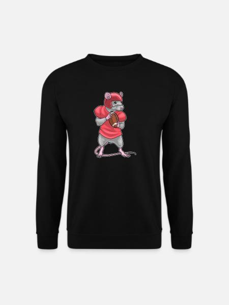 Ratte American Football Sport - Unisex Pullover - Schwarz