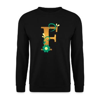 F - Unisex Sweatshirt - black - Front - Alina (178cm) & Michal (187cm)
