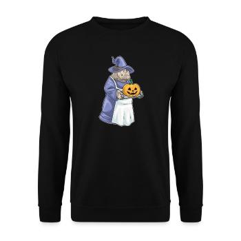 Nashorn Halloween Backen - Unisex Pullover - Schwarz - Vorne - Alina (178cm) & Michal (187cm)