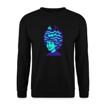 Sea Hair! - Unisex Sweatshirt - black - Front - Alina (178cm) & Michal (187cm)