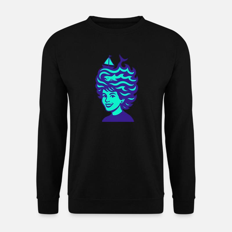 Sea Hair! - Unisex Pullover - Schwarz