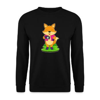 Fuchs Fotograf Kamera - Unisex Pullover - Schwarz - Vorne - Alina (178cm) & Michal (187cm)