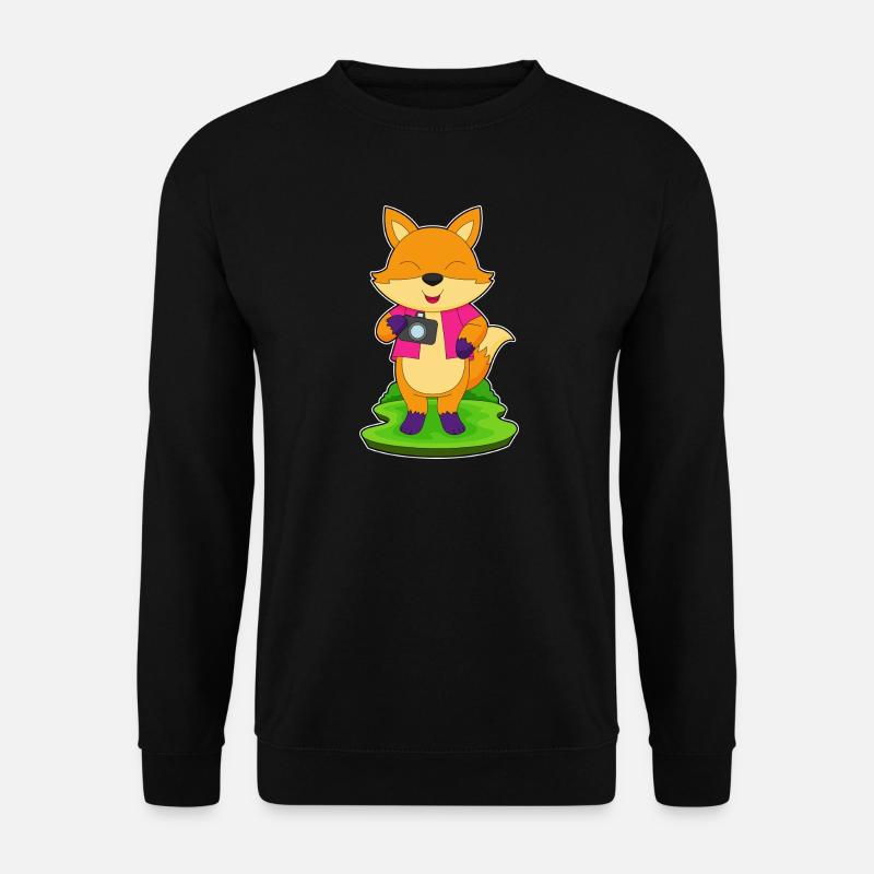 Fuchs Fotograf Kamera - Unisex Pullover - Schwarz