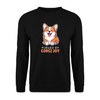 Diction de corgi animée par la joie pour les amoureux des chiens - Sweat-shirt Unisexe - noir - Devant - Alina (178cm) & Michal (187cm)