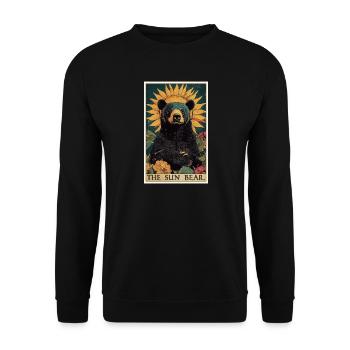 Sun Bear Malay Bear - Unisex Sweatshirt - black - Front - Alina (178cm) & Michal (187cm)