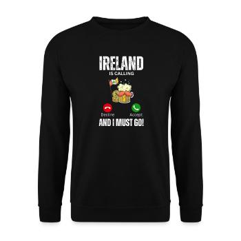 L’Irlande m’appelle et je dois y aller - Sweat-shirt Unisexe - noir - Devant - Alina (178cm) & Michal (187cm)