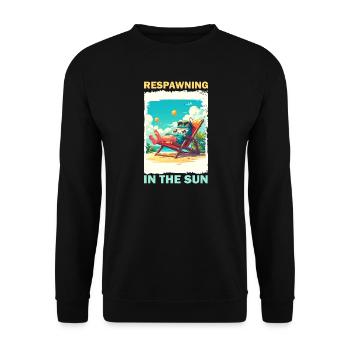 Console de jeu sur la plage au soleil - Sweat-shirt Unisexe - noir - Devant - Alina (178cm) & Michal (187cm)