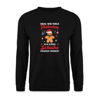 Weihnachten Merry Christmas Weihnachtsoutfit  - Unisex Pullover - Schwarz - Vorne - Alina (178cm) & Michal (187cm)