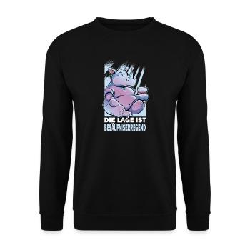 Funny Sayings Fun Outfits Irony Sarcasm - Unisex Sweatshirt - black - Front - Alina (178cm) & Michal (187cm)