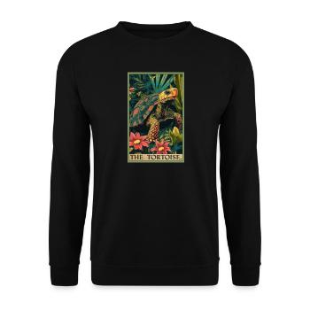 Tortoises Tortoise - Unisex Sweatshirt - black - Front - Alina (178cm) & Michal (187cm)