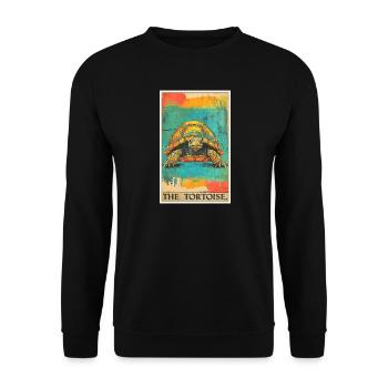 Tortoises Tortoise - Unisex Sweatshirt - black - Front - Alina (178cm) & Michal (187cm)
