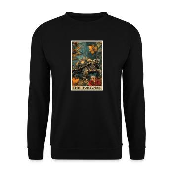 Tortoises Tortoise - Unisex Sweatshirt - black - Front - Alina (178cm) & Michal (187cm)