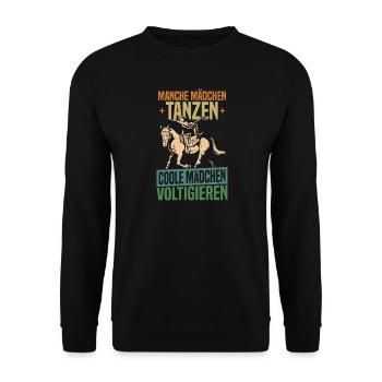 fille cool voltige équitation - Sweat-shirt Unisexe - noir - Devant - Alina (178cm) & Michal (187cm)