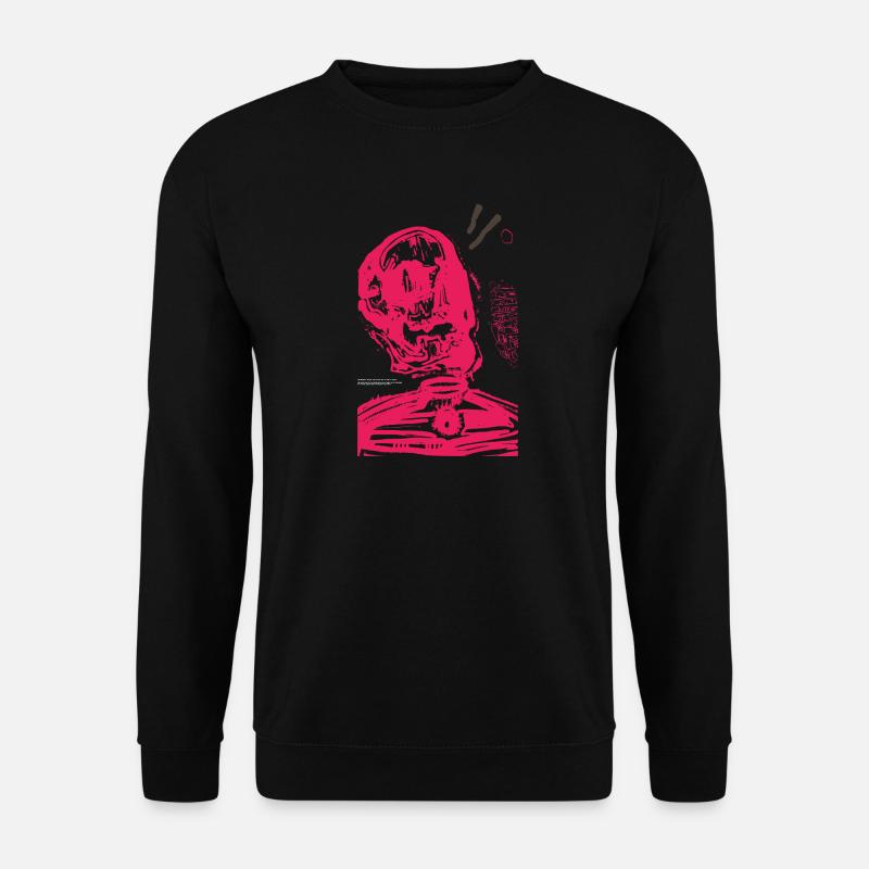 Romantischer Schädel - Unisex Pullover - Schwarz