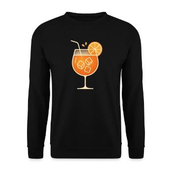 Party Spritz Glas Geschenkidee - Unisex Pullover - Schwarz - Vorne - Alina (178cm) & Michal (187cm)