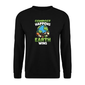 Kompost Passiert Der Erde Gewinnt Lustige - Unisex Pullover - Schwarz - Vorne - Alina (178cm) & Michal (187cm)