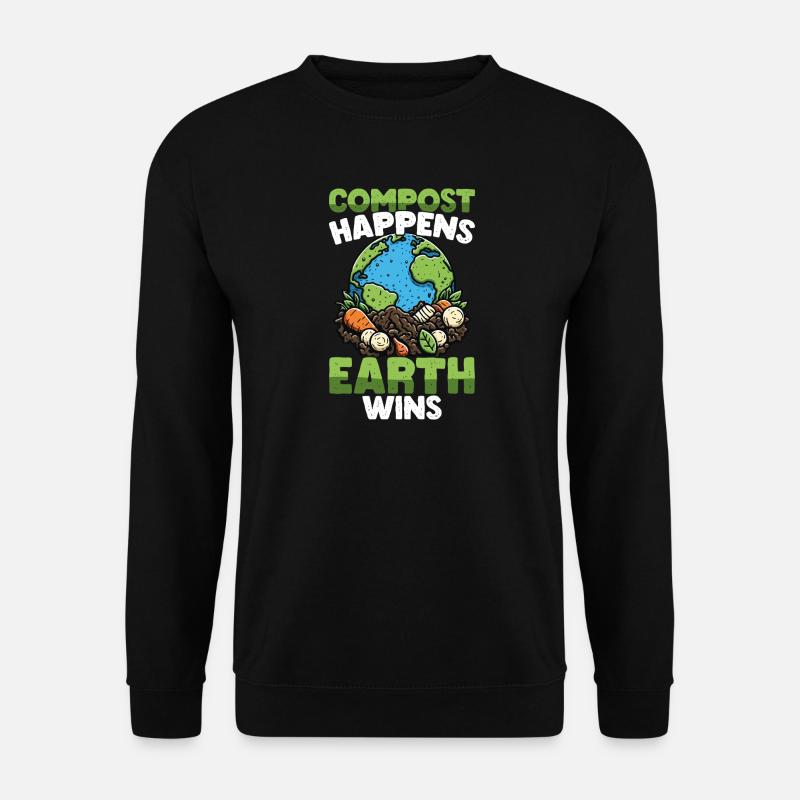 Le compost arrive à la terre gagne drôle - Sweat-shirt Unisexe - noir