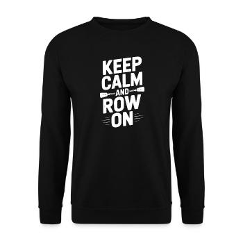 Restez calme et ramez - Sweat-shirt Unisexe - noir - Devant - Alina (178cm) & Michal (187cm)