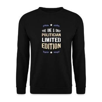 Der Einzige Politiker Limited Edition - Unisex Pullover - Schwarz - Vorne - Alina (178cm) & Michal (187cm)
