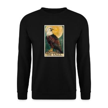 Adler - Unisex Pullover - Schwarz - Vorne - Alina (178cm) & Michal (187cm)