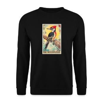 Spechte Specht - Unisex Pullover - Schwarz - Vorne - Alina (178cm) & Michal (187cm)