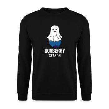 Blueberry Lustige Obst  Frucht Blaubeere Vintage - Unisex Pullover - Schwarz - Vorne - Alina (178cm) & Michal (187cm)