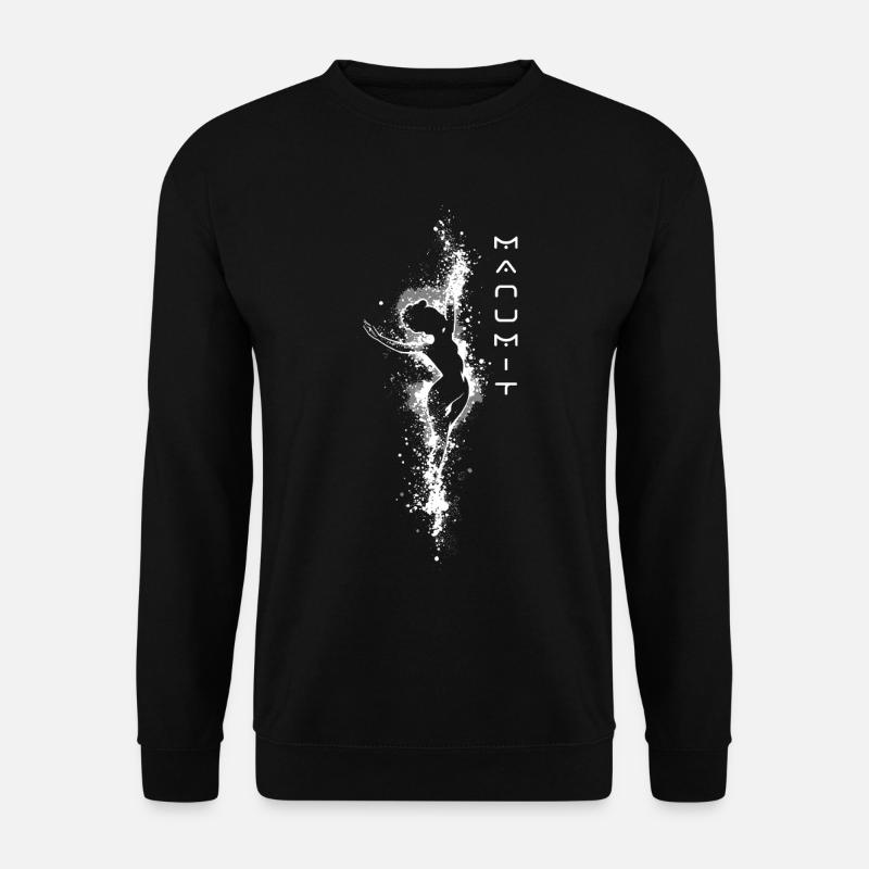 Manumit Single White Design - Unisex Sweatshirt - black