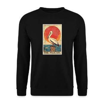 Pelicans Pelican - Unisex Sweatshirt - black - Front - Alina (178cm) & Michal (187cm)