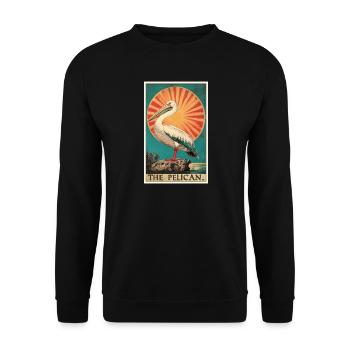 Pelicans Pelican - Unisex Sweatshirt - black - Front - Alina (178cm) & Michal (187cm)