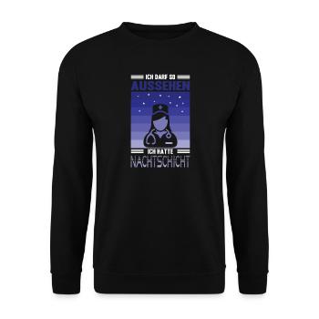 Pflegerin Geschenke Pflege Lustig Krankenpflegerin - Unisex Pullover - Schwarz - Vorne - Alina (178cm) & Michal (187cm)