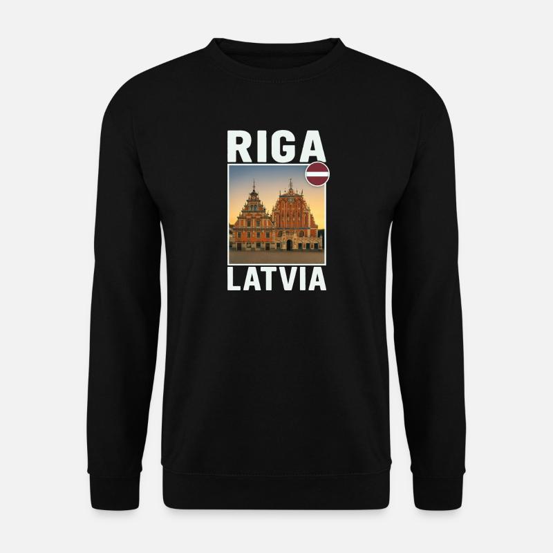 Riga, Lithuania - Unisex Sweatshirt - black