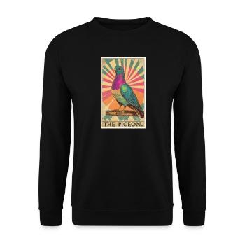 Tauben Taube - Unisex Pullover - Schwarz - Vorne - Alina (178cm) & Michal (187cm)