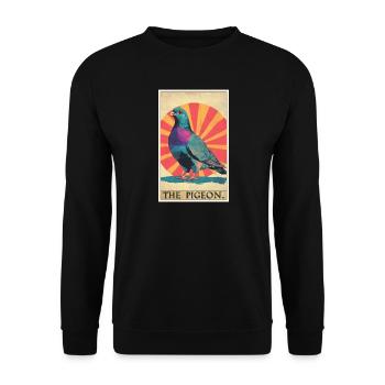 Tauben Taube - Unisex Pullover - Schwarz - Vorne - Alina (178cm) & Michal (187cm)