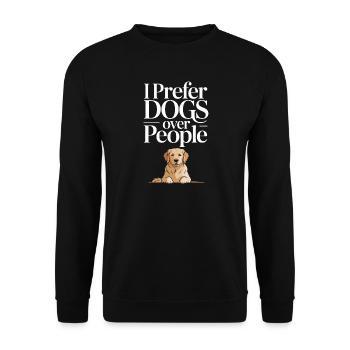 I Prefer Dogs Over People - Unisex Sweatshirt - black - Front - Alina (178cm) & Michal (187cm)