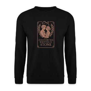 Ancient Love Mythology Romance Vintage - Unisex Sweatshirt - black - Front - Alina (178cm) & Michal (187cm)