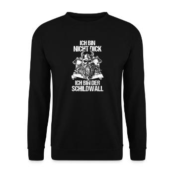Mur des Boucliers Médiévaux Marché Médiéval Viking - Sweat-shirt Unisexe - noir - Devant - Alina (178cm) & Michal (187cm)