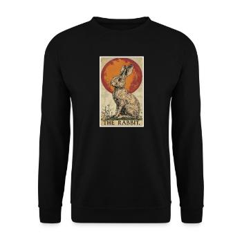 Hasen Hase - Unisex Pullover - Schwarz - Vorne - Alina (178cm) & Michal (187cm)
