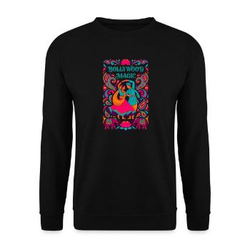 Bollywood Magic - Indian Dance Ornate - Unisex Sweatshirt - black - Front - Alina (178cm) & Michal (187cm)